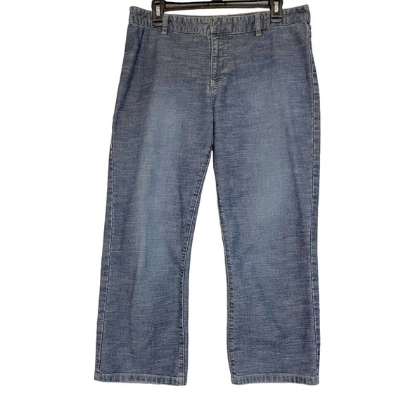 Tommy Hilfiger Y2K Vintage Straight Leg Blue Jeans Crop Mid Rise Women's Size 10 - Picture 1 of 10